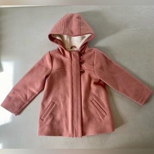 Kids Old Navy Pink Pea Coat with Hood Size 5T